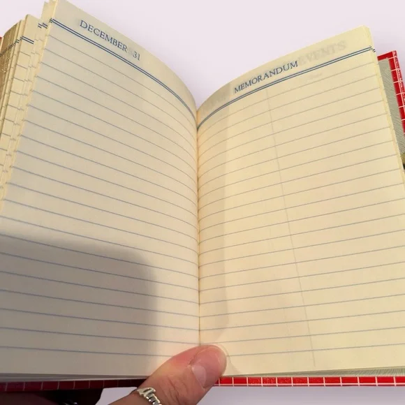 Vintage Made In Italy Red Plaid Scotty Dog Locked Daily Journal Diary - Picture 9 of 14